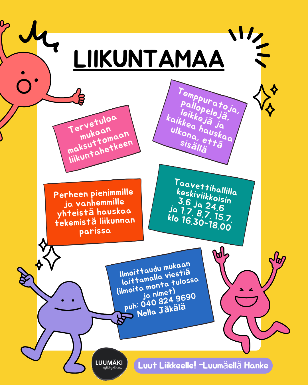 Kesän maksuttomien liikuntatapahtumien ilmoitus