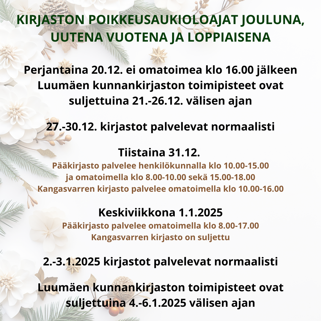 Poikkeusaukioloajat